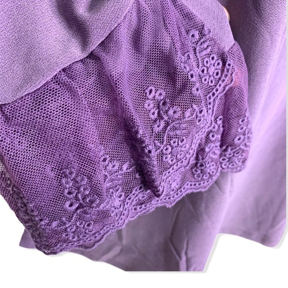 Love Scarlett Tops Long Sleeve Neck Women's Blouses Violet Kiss Size M - Picture 6 of 11